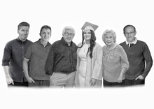 Load image into Gallery viewer, Black & White Graduation Portrait