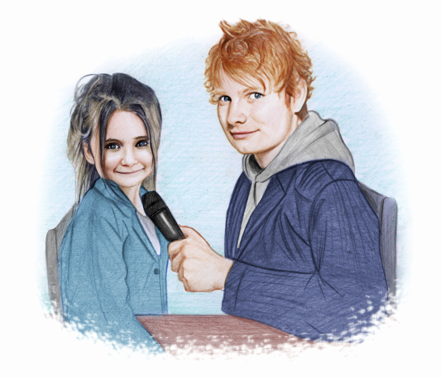 5. A drawing with a famous person or character